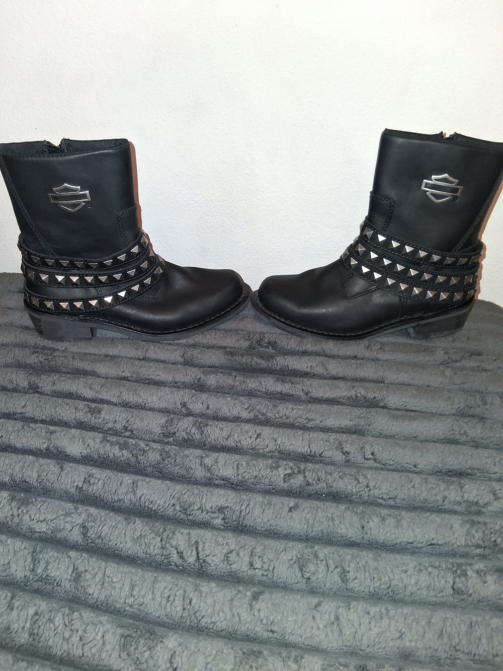 Harley-Davidson Black Studded Women’s Ankle Boots